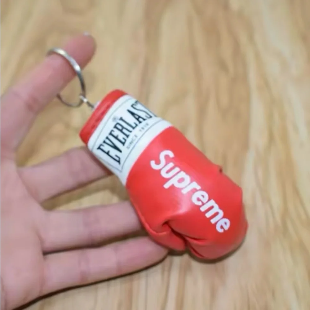 Red Everlast Boxing Glove Keychain/ Handbag Charm Miniature Vegan Leather